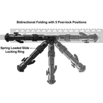 Utg Bipod Recon Flex M-lok - Matte Blk Center H 5.7"-8" - Image 4