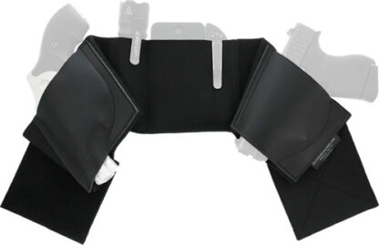 Galco Underwrap Blk Belly Band - 2 Leather Holsters Small 30-34